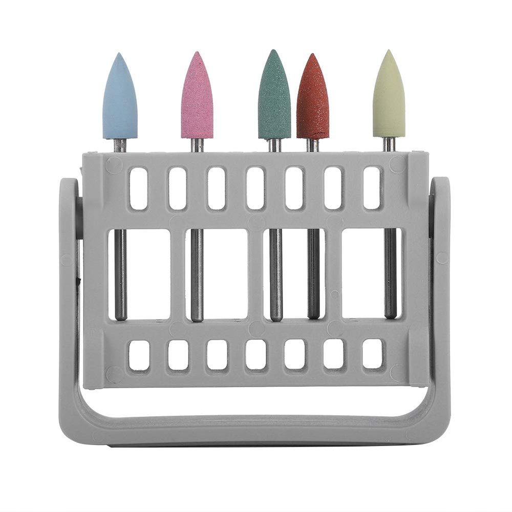 Drill Bits Storage Case, 16Holes Manicure Drill Bits Drill Bits Container Nail Art Equipment Case Nail Grinding For Nail Art Equipment Head Storage Box(Grey)