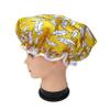 1 Pcs Shower Cap for Women Reusable Elastic Waterproof Printed Protection Hair Bath Cap (08 Yellow Feather) view 3