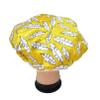 1 Pcs Shower Cap for Women Reusable Elastic Waterproof Printed Protection Hair Bath Cap (08 Yellow Feather) view 4