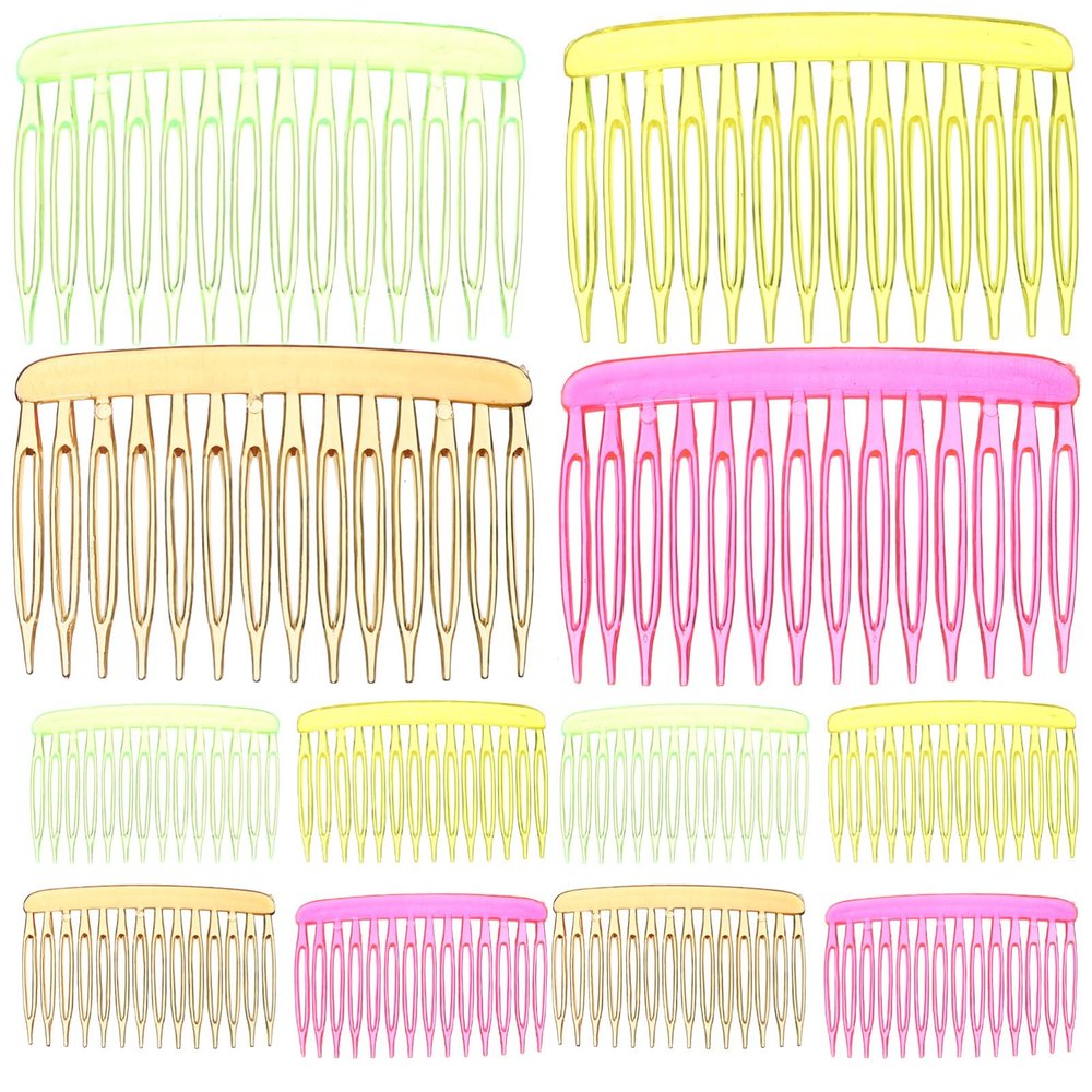 12pcs Side Hair Comb Teeth Hair Clip Combs Wedding Bridal Veil Comb Hair Accessories for Women Girls Lady (Mixed Color)