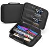 Segbeauty Barber Tool Bag, PU Leather Travel Makeup Toiletry Carrying Case, Hair Styling Cutting Grooming Kit Storage Organizer for Clippers Shears Combs Cosmetics Salon Beauty Supplies view 1