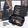 Segbeauty Barber Tool Bag, PU Leather Travel Makeup Toiletry Carrying Case, Hair Styling Cutting Grooming Kit Storage Organizer for Clippers Shears Combs Cosmetics Salon Beauty Supplies view 2