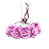 YAZILIND Bohemian Flower Wreath Garland Bride Headband Headdress Seaside Vacation Party Hair Accessories Purple view 1