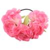 YAZILIND Big Flower Headband Bohemia Seaside Holiday Accessories Garland Carnival Party Headwear Headdress Dark Pink view 1
