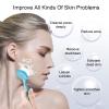 4 Colors Facial Cleansing Brush, Beomeen Face Scrubber Exfoliating Brush Face Wash Scrub Exfoliator for Skin Care, Makeup Removal (Blue, Pink, Purple, Clear) view 3