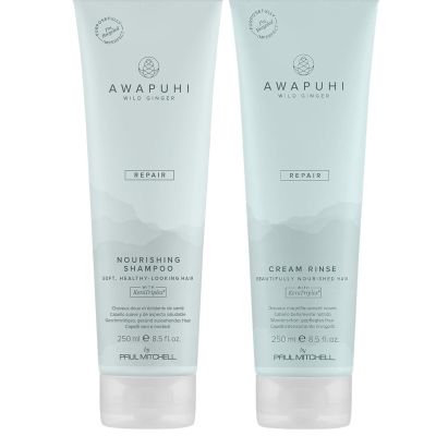 Awapuhi Wild Ginger Paul Mitchell Repair Gift Set, Shampoo + Conditioner, For Dry, Damaged Hair