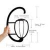 YANTAISIYU 1 Pc 15 Inches Hanging Wig Stand Portable Wig Hanger Collapsible Wig Holder Wigs Display Drying Stand (Black) view 3