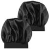 2pcs Satin Sleep Cap Wide Band Hat Elastic Head Cover Natural Hair Bonnet Hair Cover for Sleeping view 1