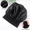 2pcs Satin Sleep Cap Wide Band Hat Elastic Head Cover Natural Hair Bonnet Hair Cover for Sleeping view 3
