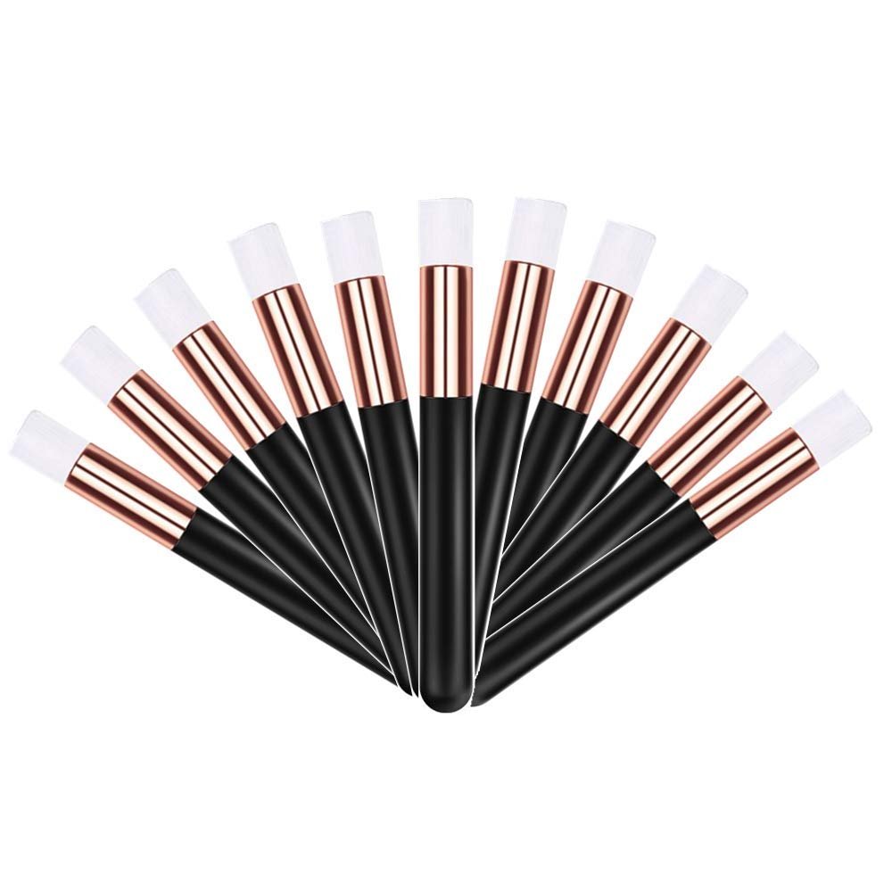 20 Pcs Black Rose Gold Lash Shampoo Brush Cosmetic Brushes Peel Off Blackhead Brush Remover Tool Nose Cleaning Washing Brush Lash Cleanser Brushes by Lskeenon