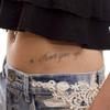 10 x Never give up Tattoo - Lettering in black - Temporary Skin Tattoo (10) view 1