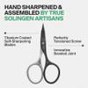 GERMANIKURE Nail and Cuticle Scissors - Self-Sharpening FINOX22 Titanium Coated Stainless Steel Professional Manicure Tools in Leather Case - Ethically Made in Solingen Germany - 2702 view 2