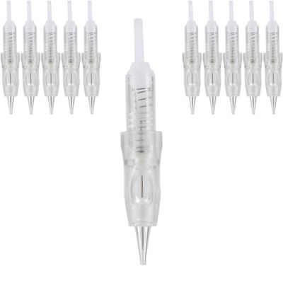 10 PCS M3 Needle Cartridge With Safety Membrane - Compatible with Intelli, Lady, Meraki & Arrow Permanent Make Up Machine By Mellie Microblading (Needle, 1RL .20mm)