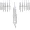 10 PCS M3 Needle Cartridge With Safety Membrane - Compatible with Intelli, Lady, Meraki & Arrow Permanent Make Up Machine By Mellie Microblading (Needle, 1RL .20mm) view 1