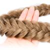 BOBIYA Messy Wide 2 Strands Synthetic Hair Dark Blonde Braided Headband Classic Chunky Braid Headband Elastic Stretch Hairpiece Women (Dark Blonde) view 2