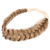 BOBIYA Messy Wide 2 Strands Synthetic Hair Dark Blonde Braided Headband Classic Chunky Braid Headband Elastic Stretch Hairpiece Women (Dark Blonde) view 4
