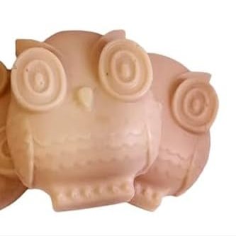 2 Large Owl Shaped Shea Butter & Goatmilk Soap Set - Vanilla-Almond Scented