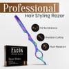 Facn Hair Razors for Cutting Hair - Professional Hair Styling Razor Kit with 11 Replacement Blades, Stainless Steel Hair Cutting Tool for Salon & Home, Premium Hair Thinning Texturizing Faether Razor view 2