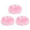 Minkissy 3Pcs Powder Puff for Body Powder Loose Powder Puff Soft Round Cosmetic Powder Puff with Ribbon Bow Handle for Face Body view 1