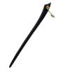 FANTAC CRAFTS Natural Pearl Pendant Ebony Handmade Carved Black Wood Hair Stick with 24K Gold-plated Flower Han Chinese Clothing Hair Accessories Daily Wooden Hair Pin Bun Updo Hairpin view 1