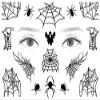 Spider Face Tattoos, 6-Sheet Face Spider Web Mask Prank Temporary Tattoo Stickers and 3-Sheet Fake Face Spiders Realistic Tattoos for Women Girls Kids Holloween Face Makeup view 4
