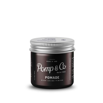 Pomp & Co High Shine Pomade, Mens Styling Pomade For A medium Strong Hold With A Wetlook Finish, Water Based Pomade 60ml