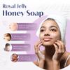 Baudelaire Royal Jelly Honey Soap Set - Luxurious Vegetable-Based Bars with 2% Honey, Hydrating Lanolin & Anti-aging Royal Jelly, Peach Blossom Scent - Spa Quality (Pack of 6) view 2