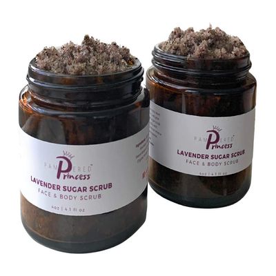 Exfoliating 2 in 1 Lavender Sugar Scrub and Moisturizer (Organic) 4oz