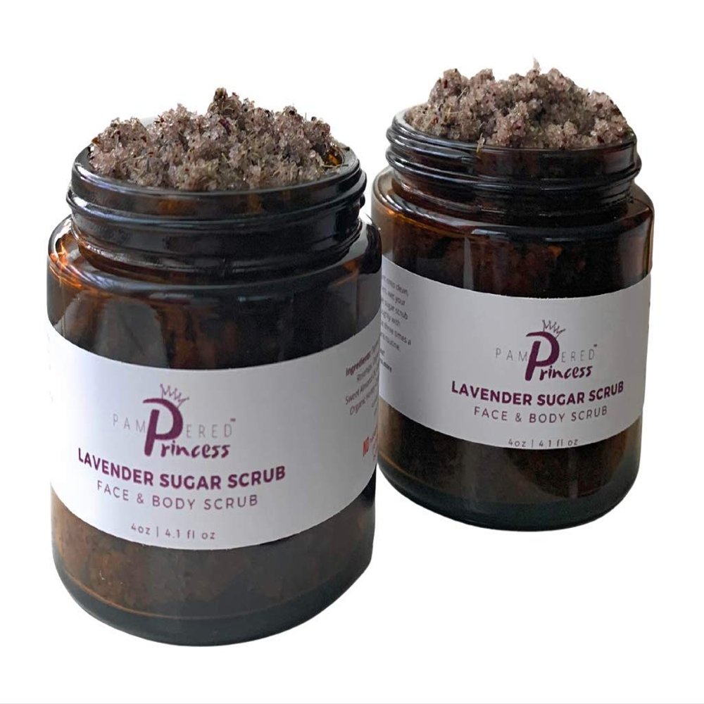 Exfoliating 2 in 1 Lavender Sugar Scrub and Moisturizer (Organic) 4oz