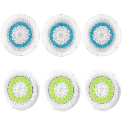 Facial Cleansing Brush Heads,Face Brush Head Replacements Compatible with Clarisonic Mia 1, Mia 2, Mia Fit, Alpha Fit, Smart Profile Uplift,Deep Pore and Sensitive6 Pack