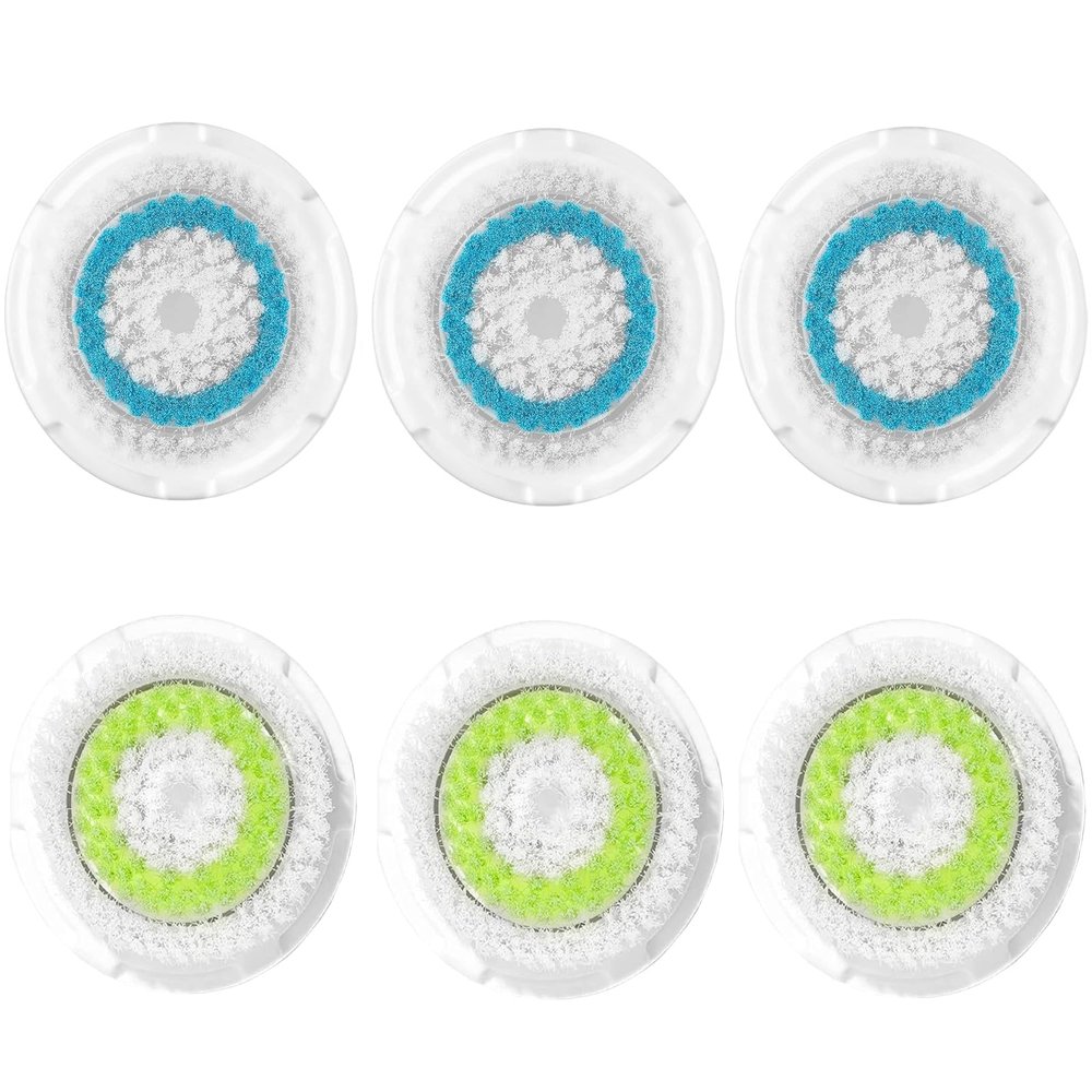 Facial Cleansing Brush Heads,Face Brush Head Replacements Compatible with Clarisonic Mia 1, Mia 2, Mia Fit, Alpha Fit, Smart Profile Uplift,Deep Pore and Sensitive6 Pack