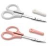 PAFASON Stainless Steel Curved and Straight Beauty Cosmetic Eyebrow Grooming Scissor Set with Safety Cap for Trimming Shaping Eyelash Extensions view 1