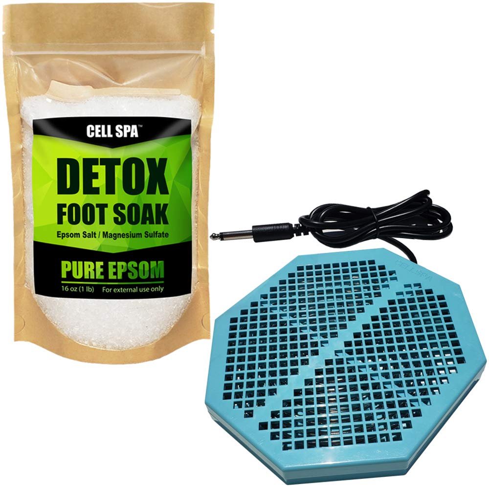 Cell Spa CS-900 Twice Powerful 6.5" x 5.5" Ion Detox Foot Bath Arrays Flat Dual Coil Stainless Steel Aqua Ionic Cleanse Array Compatible With Most 1/4" Plug Type Detox Machines (UNSCENTED)