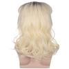 AMZCOS 70s 80s Rocker Mullet Wig Set for Men | Dark Roots Short Blonde Wavy Wigs for Mens Halloween Cosplay Party with 6 Earrings and Mustache view 4