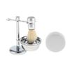 Inzopo 4 in 1 Men's Shaving Kit Soft Nylon Hair Brush + Stainless Steel Shaver Holder Stand & Bowl/Mug + Soap view 1