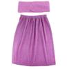 Backbayia Women Waffle Body Wrap Absorbent Microfiber Spa Bath Towel with Headband (Purple) view 3