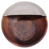 Portable Rustic Fire Patina Copper Foot Bath Care Comfort Shower Spa Relaxation Pedicure Side Bowl Massage Tub Basin Cauldron Pot + Nickel Footrest view 1