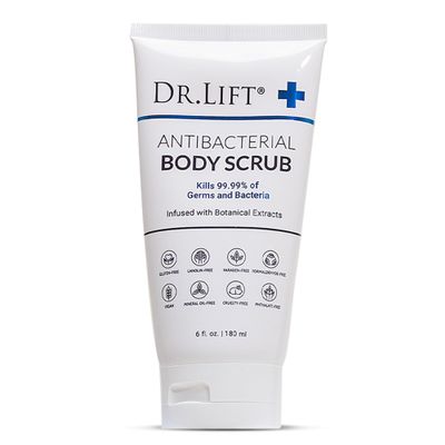 Dr. Lift Antibacterial Body Scrub, Botanical Exfoliating Formula With Vitamin E, Vitamin A, Lavender, and Salt Granules to Exfoliate and Nourish Skin, Body Care for Oily and Combination Skin, 6 Fl Oz