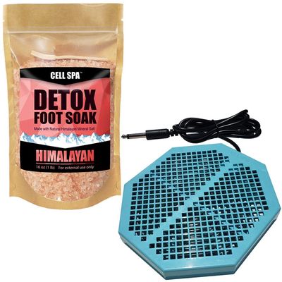 Cell Spa CS-900 Twice Powerful 6.5" x 5.5" Ion Detox Foot Bath Arrays Flat Dual Coil Stainless Steel Aqua Ionic Cleanse Array Compatible With Most 1/4" Plug Type Detox Machines (HIMALAYAN)
