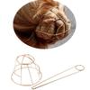 French Hair Bun Cover Cap Holder Creative Hair Cuff Hair Stick Hair Pin Bowl-shaped Hollow Hair Clip Bun Holder Bun Cage for Women Hair Updo (Gold) view 2