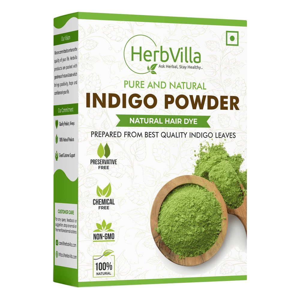 Herbalvilla Indigo Powder for black hair (200 Grams)
