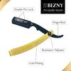 BezNY Straight Edge Barber Razor - Professional Straight Razors For Men Shaving, Beard Shaping & Haircut (100 Blades) - Gold, Black - Men's Department - Men, Women view 3