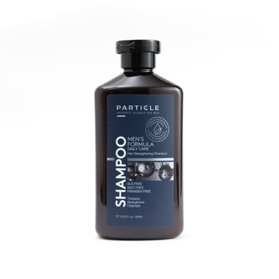 Particle Hair Thickening Shampoo for Men, Mens Shampoo, Cleansing Formula Made with Biotin, Capixyl, Redensyl, Ginseng and Green Tea Extract for Hair Strength Support, Paraben Free, 400 mL
