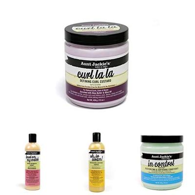 Aunt Jackie's Perfect Hydrate Your Hair Curls Kit - Ideal for Curly, Wavy, Coiled, Kinky Hair Textures