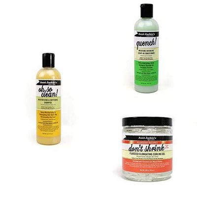 Aunt Jackie's Perfect Wash 'n Go Hair Wash Kit - Moisturize and Conditioning for Hair Curls