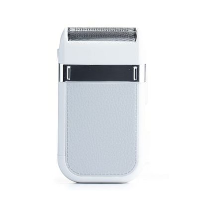 Pop Sonic Zip Compact Electric Razor for Men, Portable Rechargeable Foil Shaver, Wet Dry Cordless Travel Shaver, Water Resistant Pocket Size Beard and Face Shaver for Sensitive Skin, White Grey
