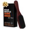 Mens Beard Brush with Handle  Soft Boar Bristle Beard Brush for Men, 9" Wooden Design for Beards, Mustaches & Slick Back Hair  Comfortable Grip, Styling Control, for Daily Grooming & Barbershop Use view 1