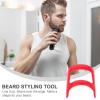 2pcs Goatee Beard Shaper Beard Styling Tool Beard Shaping Edge Up Tool Shaving Trimming Kit beard lineup tool beard shaper tool for men view 4