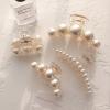 Hair Clips for Women,Large Pearl Hair Claw Clip Set Strong Hold No Slip, Banana Jaw Clip Barrettes,Hair Accessories Birthday Wedding Valentine's Day Gift for Girl Wife Styling Thick Thin (4 PCS) view 1