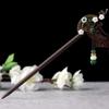 18cm Chinese Hair Stick Stylish Wood Traditional Flower Hairpin Tassel Beads 3 view 3